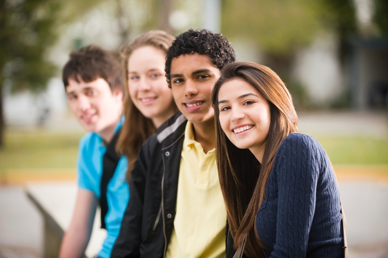 Adorable teen friends